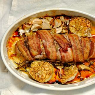 Rosemary Bacon Wrapped Pork Loin